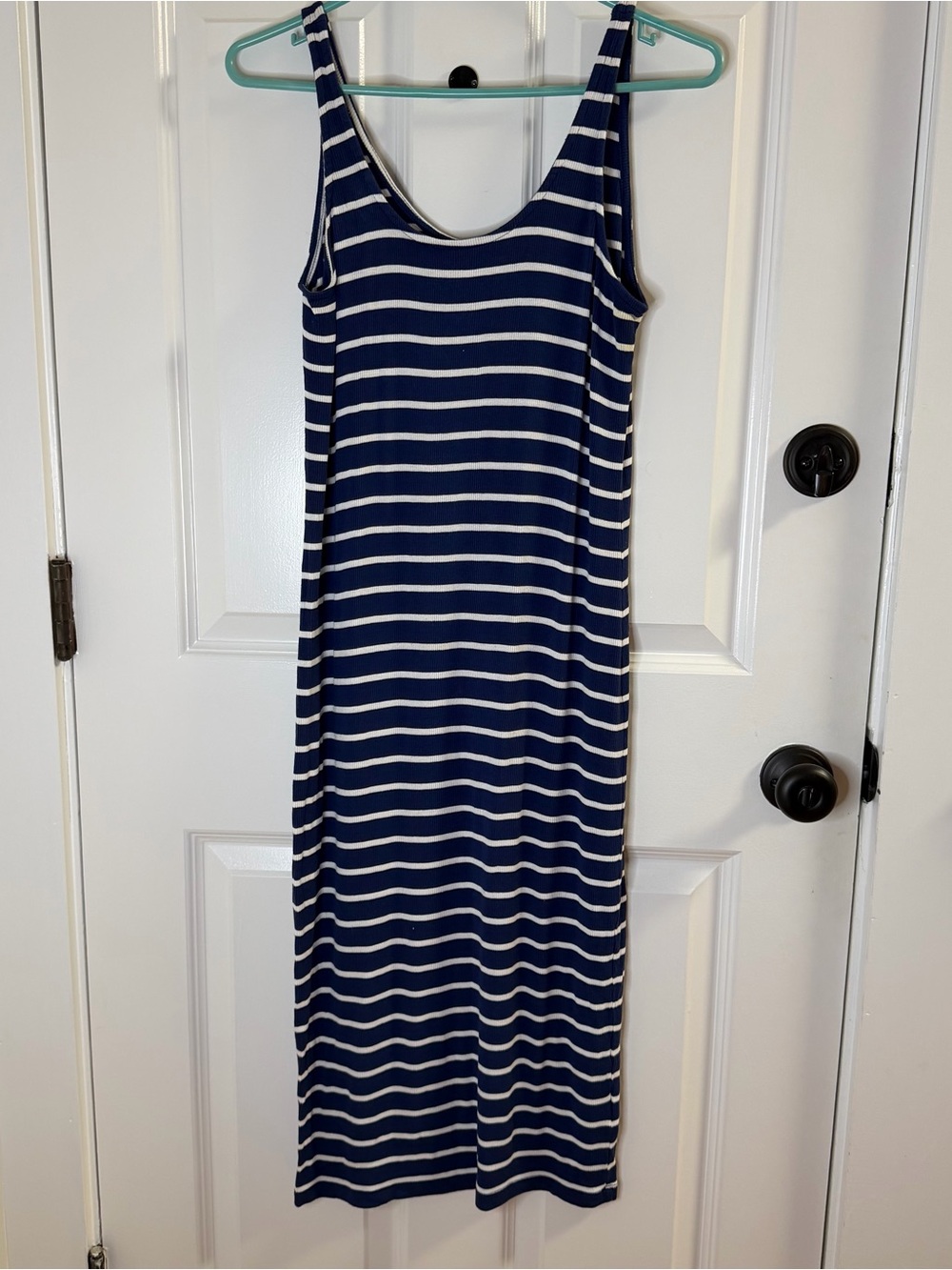 Old Navy Ribbed Striped Tank Midi Dress SP